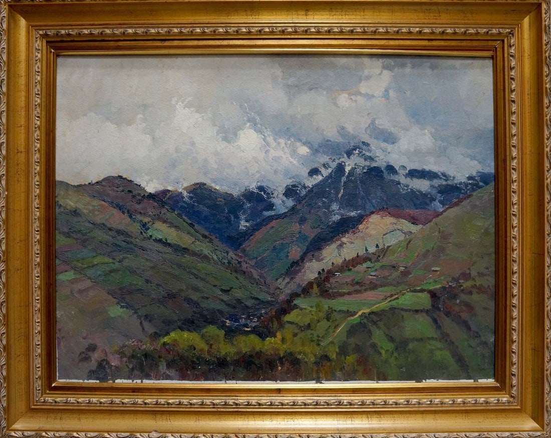 Oil painting Mountain landscape Sidoruk Vladimir Fedorovich: Title: Oil painting Mountain landscape Sidoruk Vladimir Fedorovich Description: NoVern 1441 *** ABOUT THIS PAINTING *** * TITLE: "Mountain landscape" * ARTISTS: Sidoruk Vladimir Fedorovich * SIZE: 51x