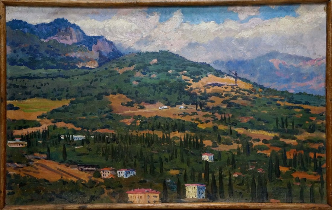 Oil painting Forest landscape N. Sheptukov: Title: Oil painting Forest landscape N. Sheptukov Description: NoVern 1454 *** ABOUT THIS PAINTING *** * TITLE: "Forest landscape" * ARTISTS: N. Sheptukov * SIZE: 41x65 cm/'16.14x25.59 inches' *