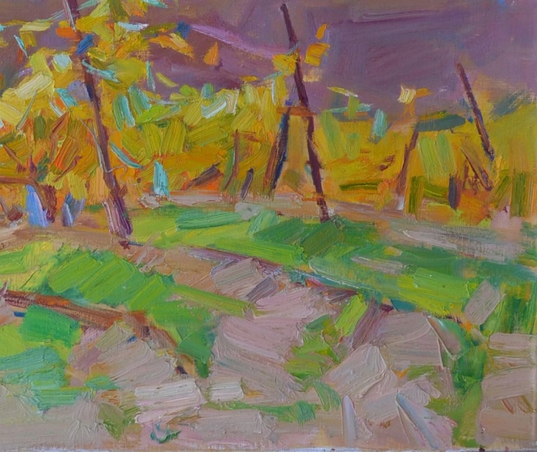 Oli painting Autumn vineyards Tepeta Miacheslav - 3