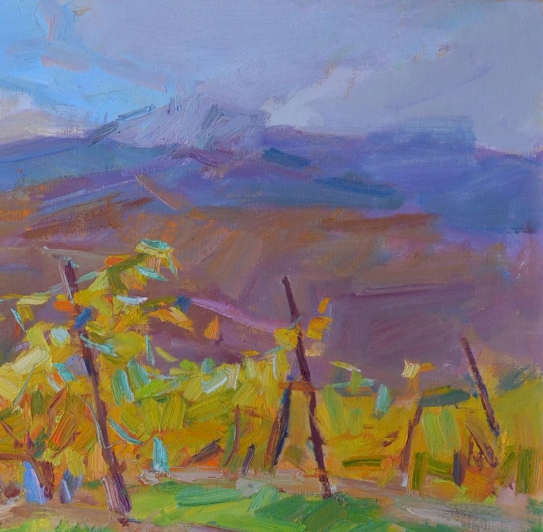 Oli painting Autumn vineyards Tepeta Miacheslav - 4