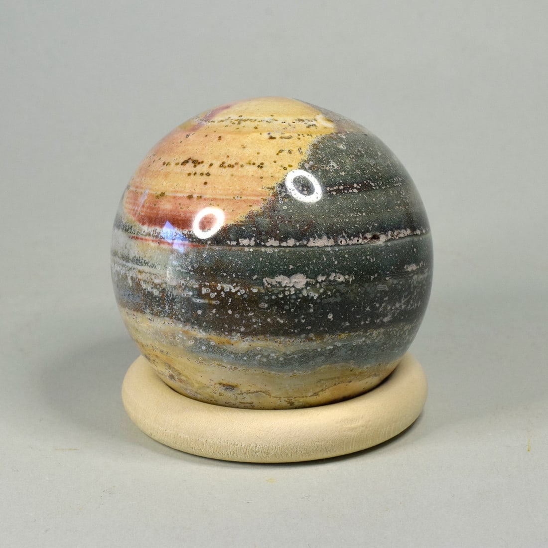 5.8 cm Polished Ocean Jasper sphere - 2
