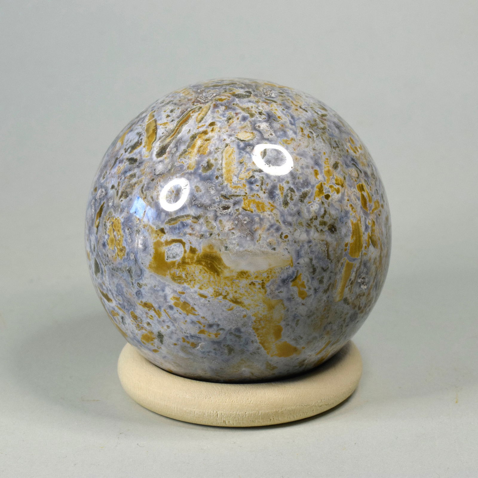 6.8 cm Polished Ocean Jasper sphere - 2