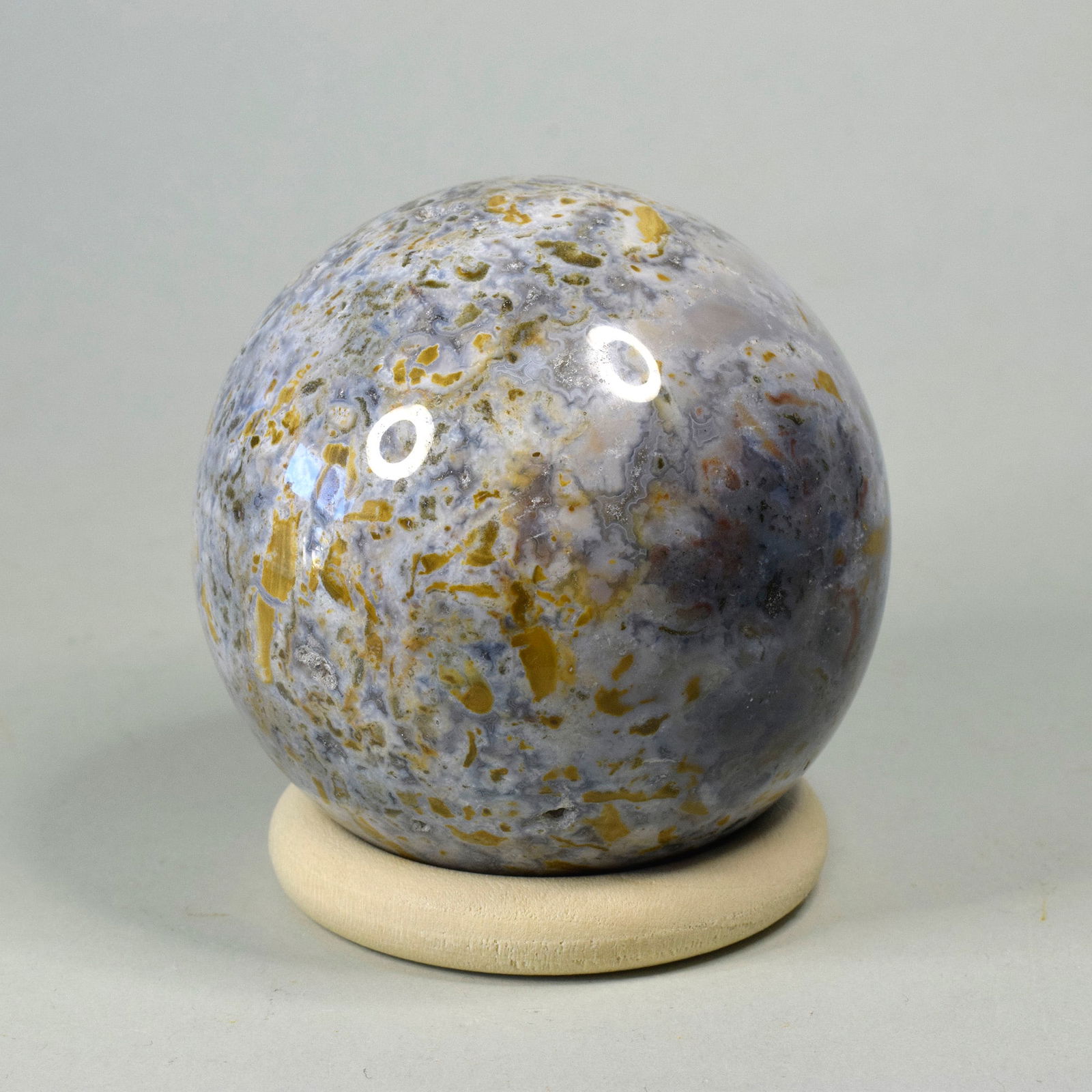 6.8 cm Polished Ocean Jasper sphere - 3