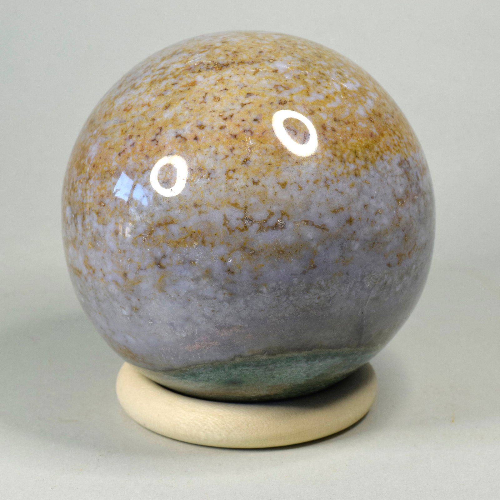 7.8 cm Polished Ocean Jasper sphere - 4