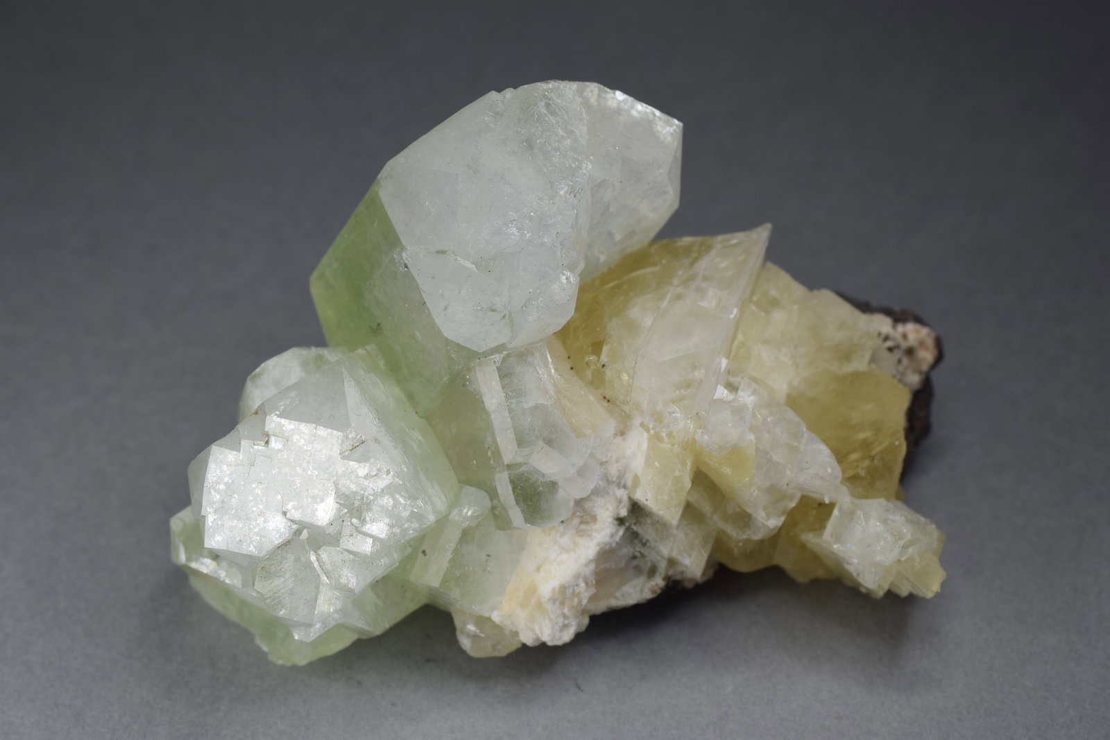 Fine Apophyllite and calcite on trap matrix - 4