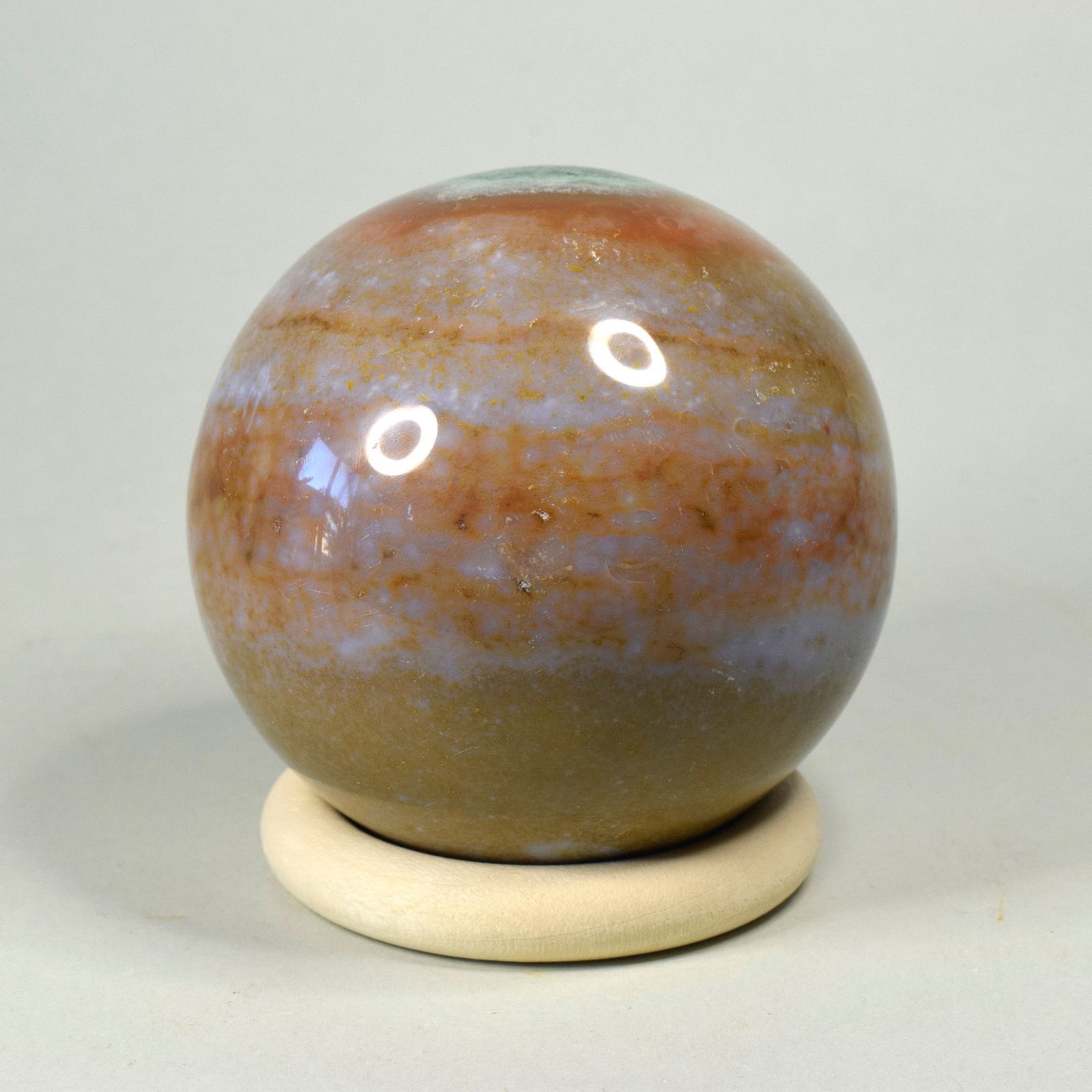 6.9 cm Polished Ocean Jasper sphere - 2
