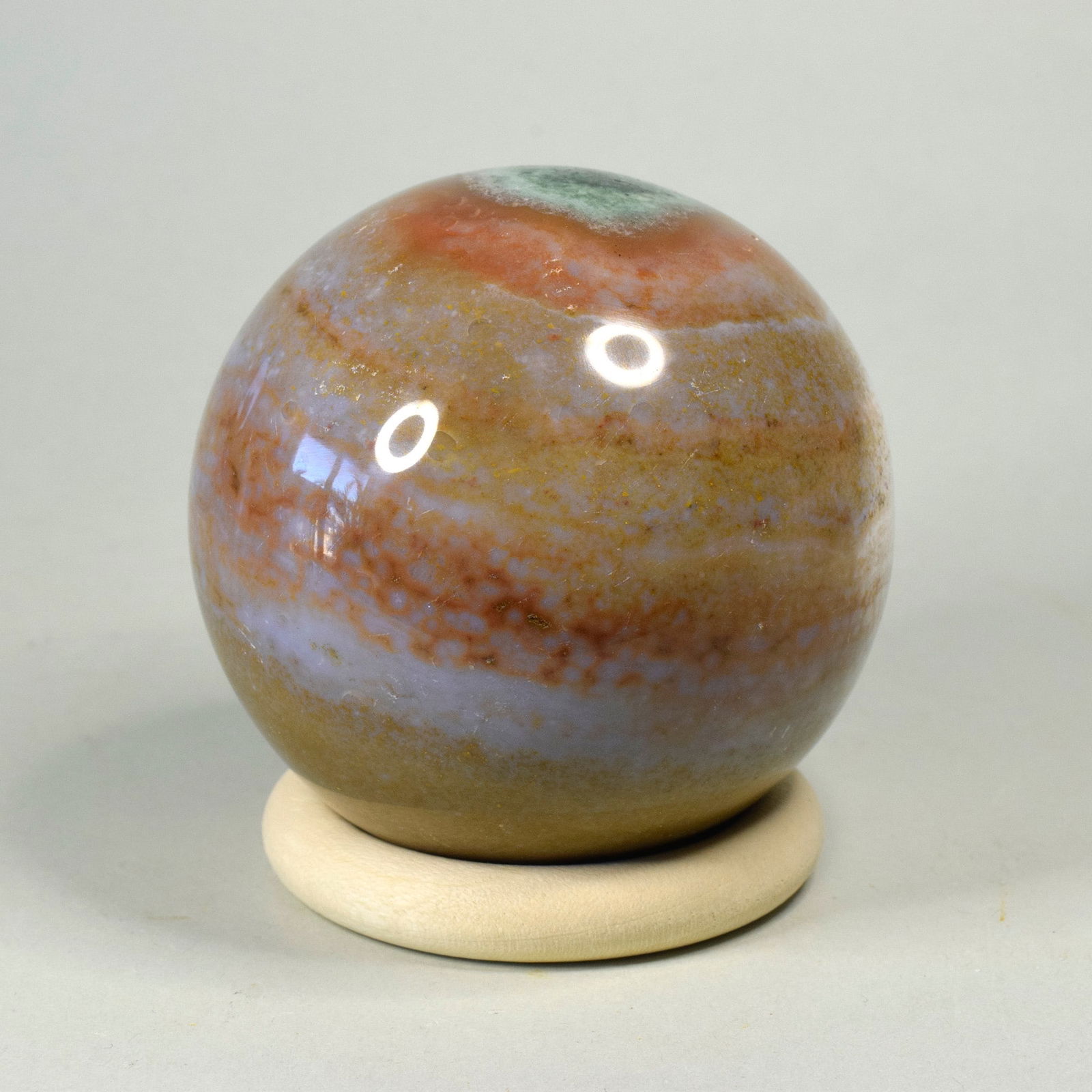 6.9 cm Polished Ocean Jasper sphere - 3