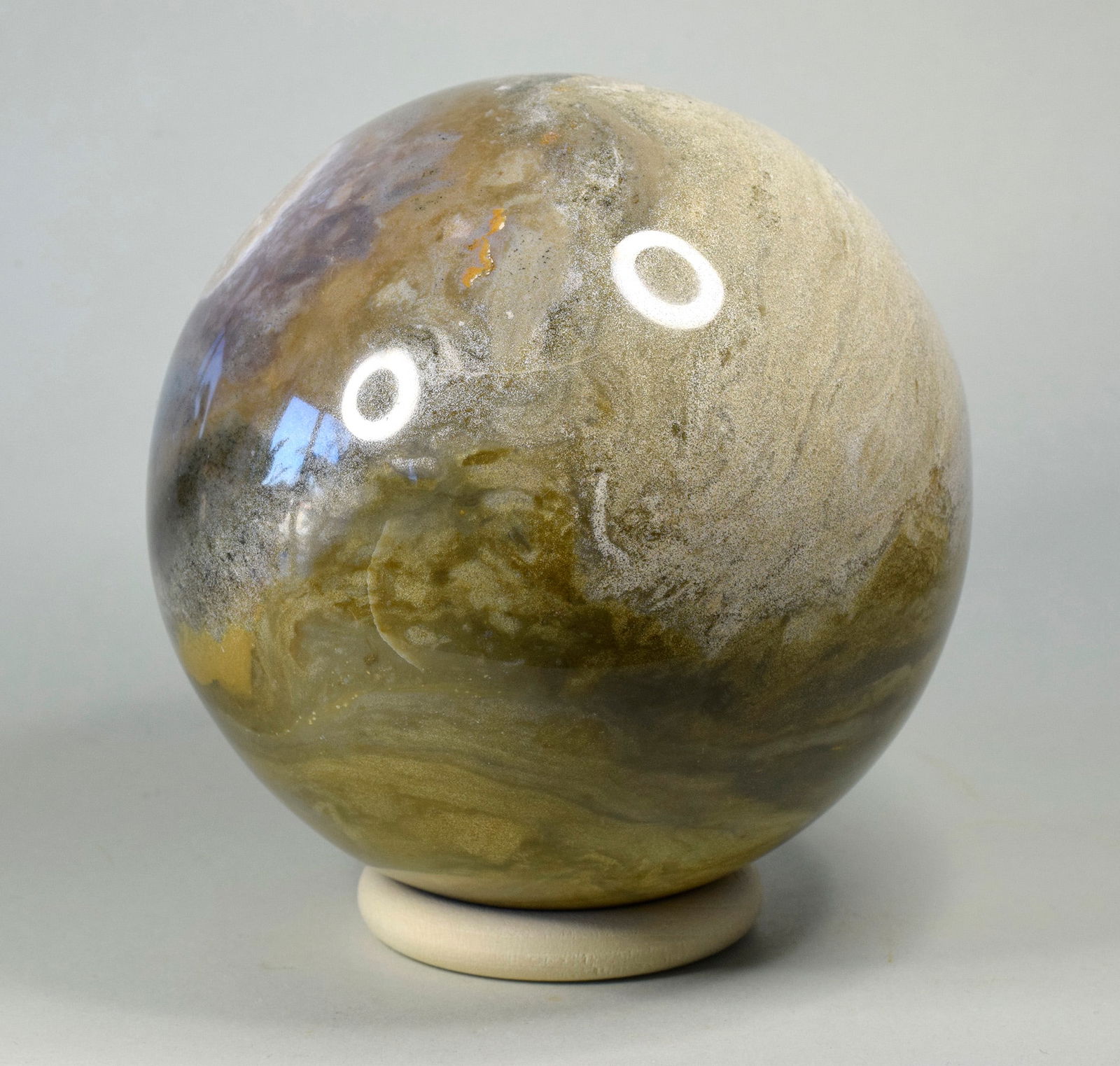 11 cm Polished Ocean Jasper sphere - 3