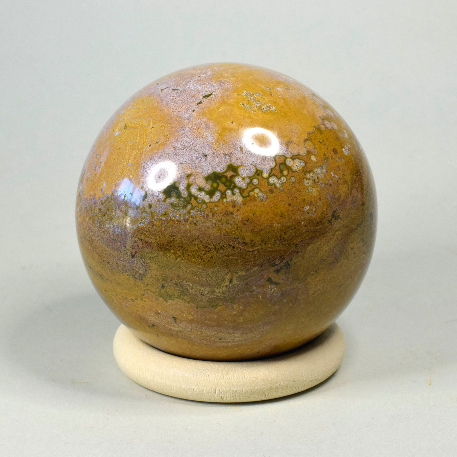 6.9 cm Polished Ocean Jasper sphere - 4