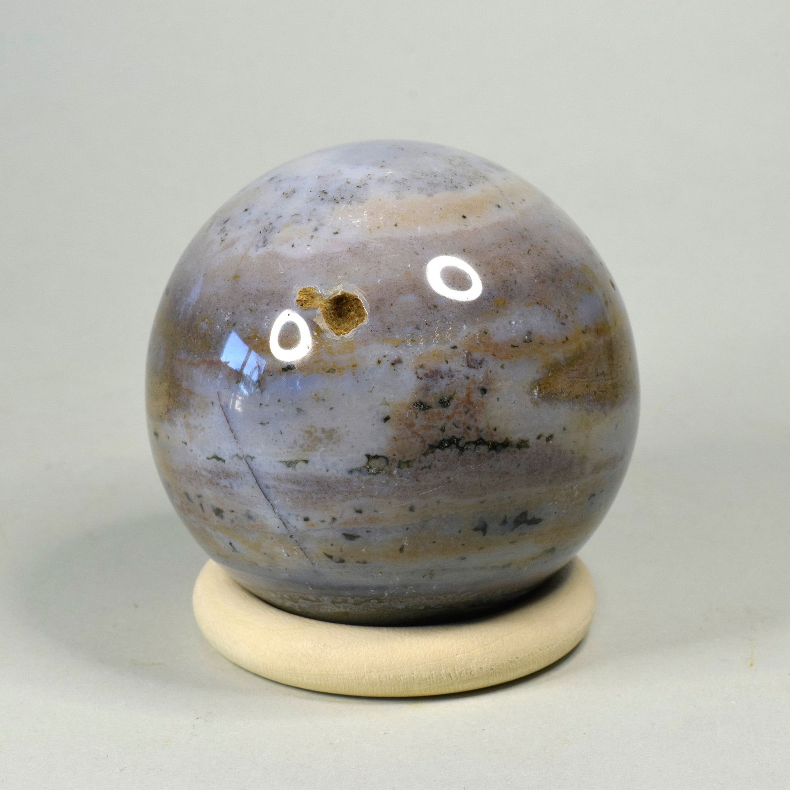 6.7 cm Polished Ocean Jasper sphere - 2