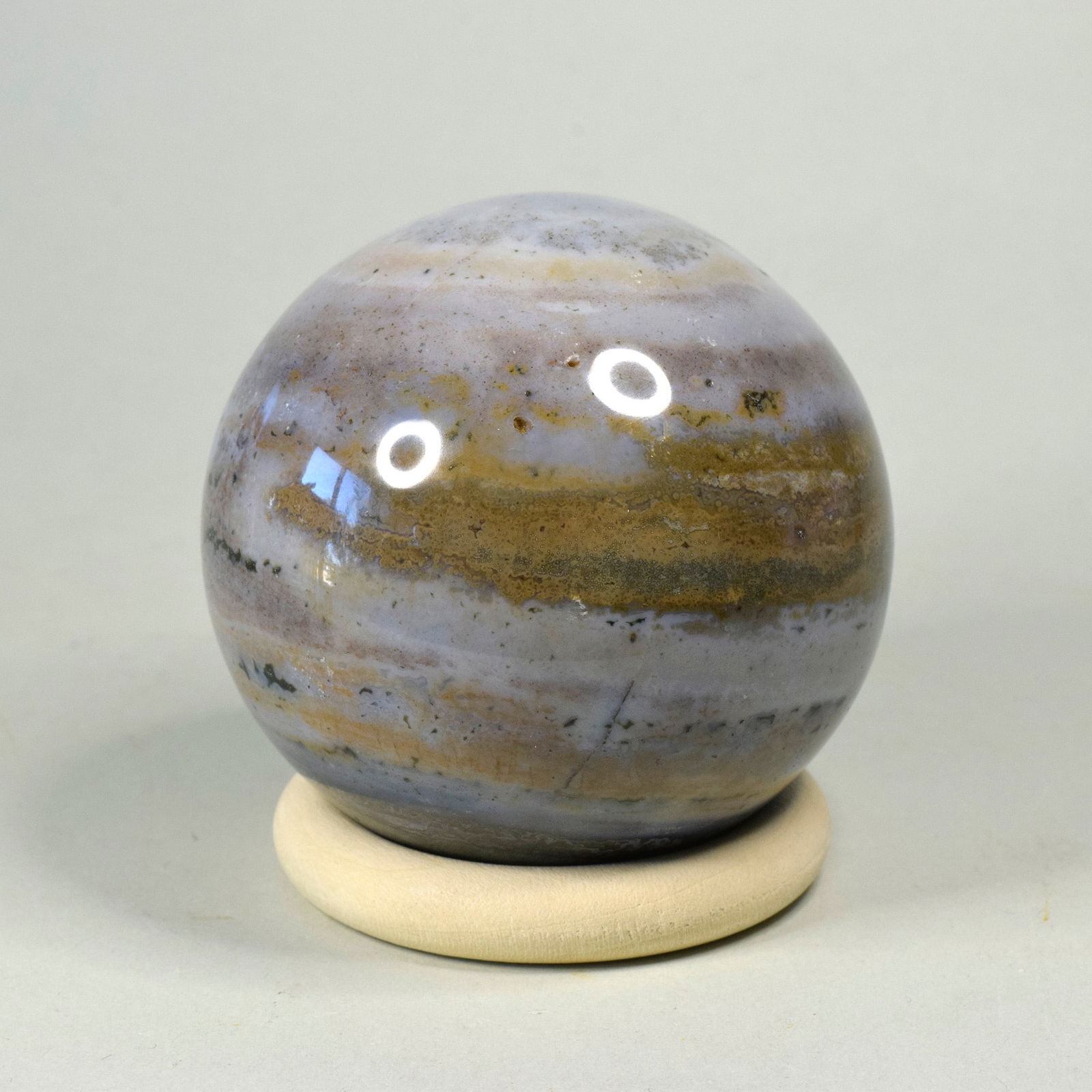 6.7 cm Polished Ocean Jasper sphere - 3