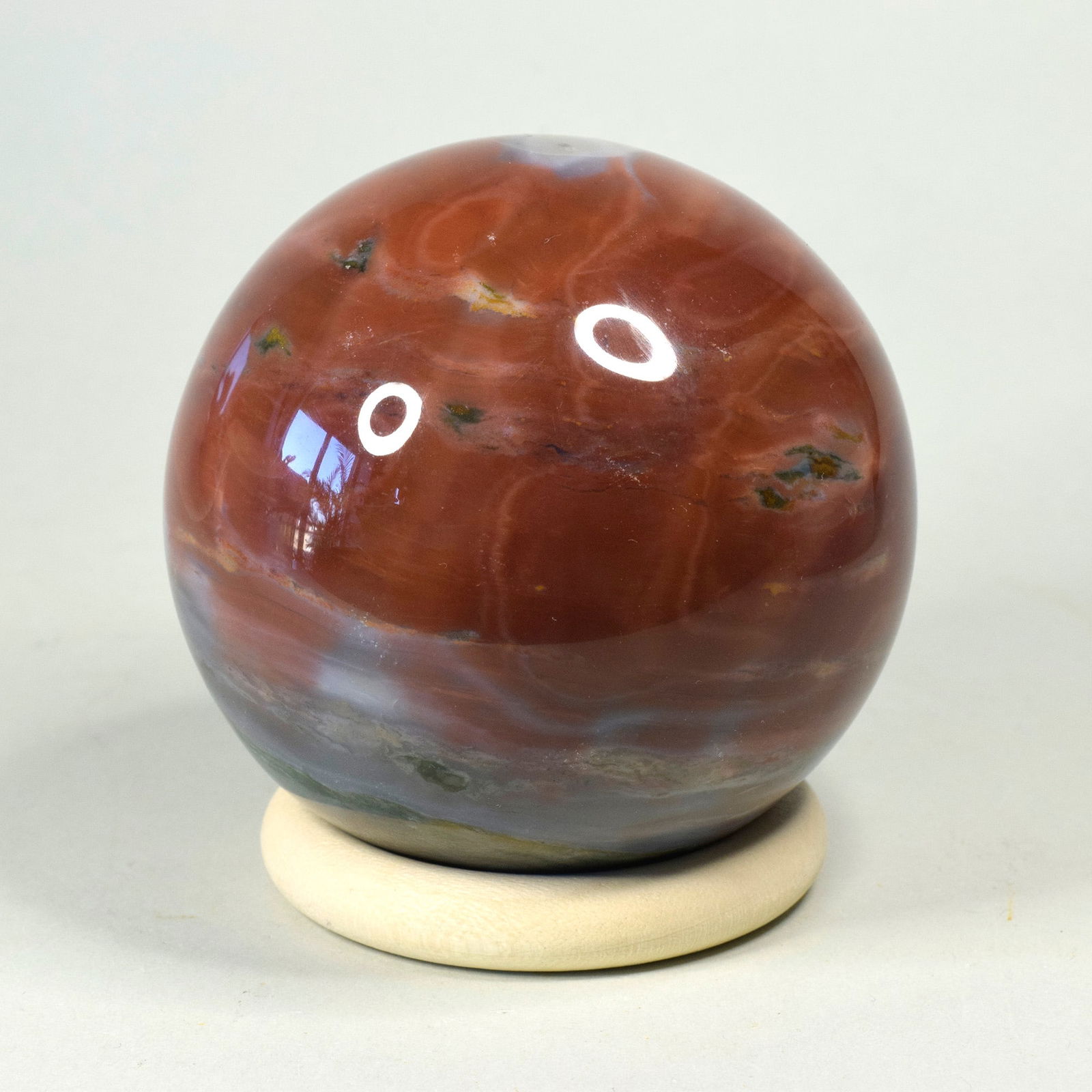 7.2 cm Polished Ocean Jasper sphere - 3