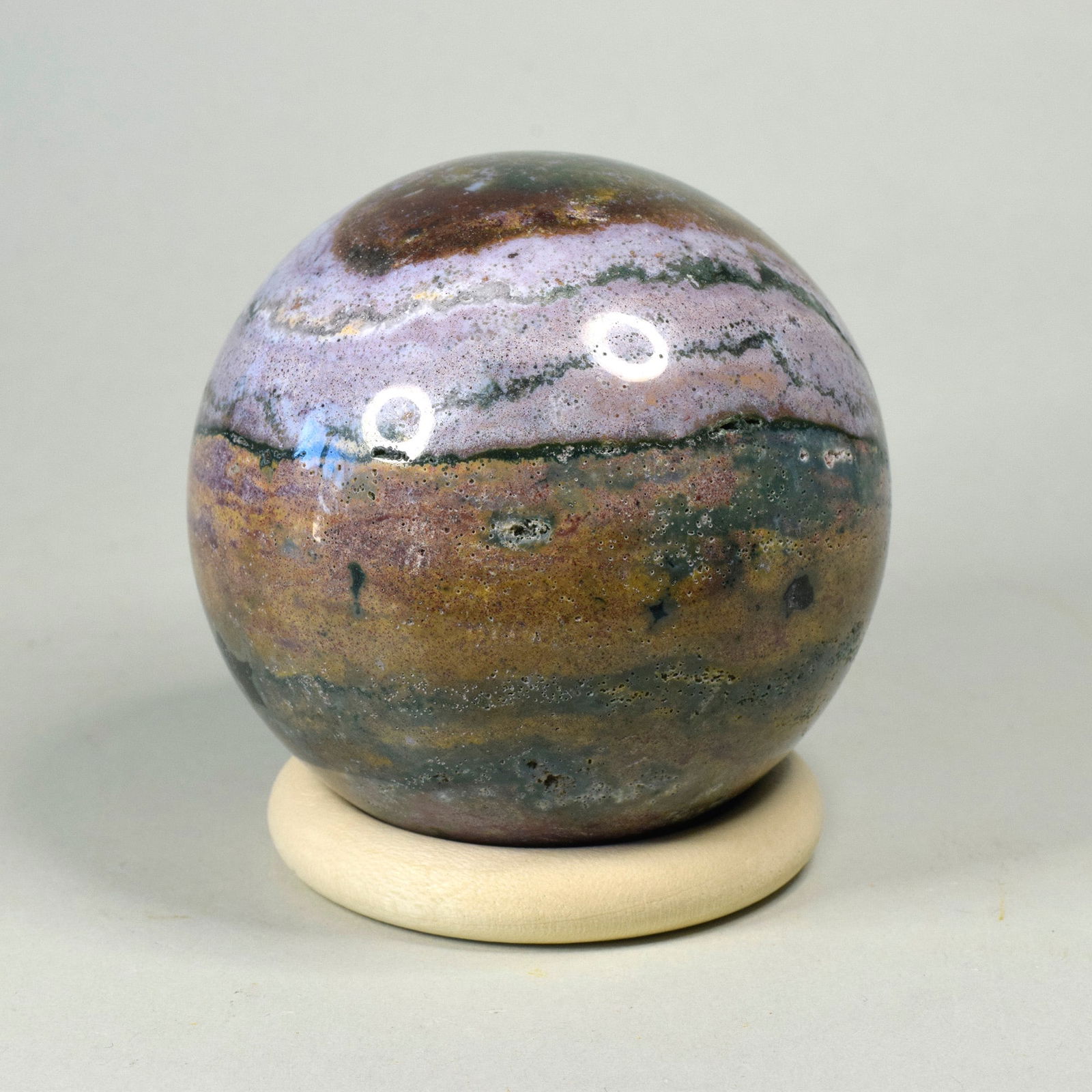 7.0 cm Polished Ocean Jasper sphere - 2