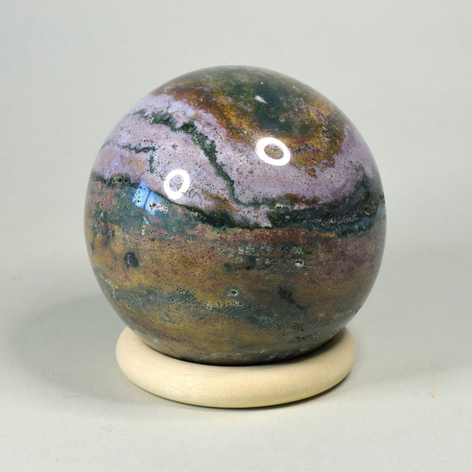 7.0 cm Polished Ocean Jasper sphere - 3