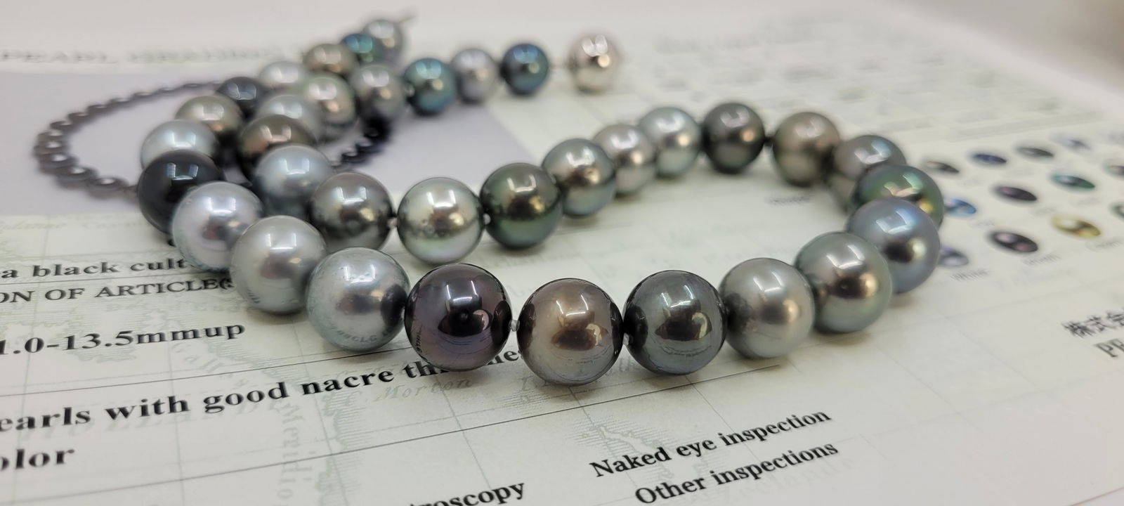 PEARL INSTITUTE CO. Certified Multi Tahitian Pearls - Huge Size - 11.0x13.8mm Necklace - 10