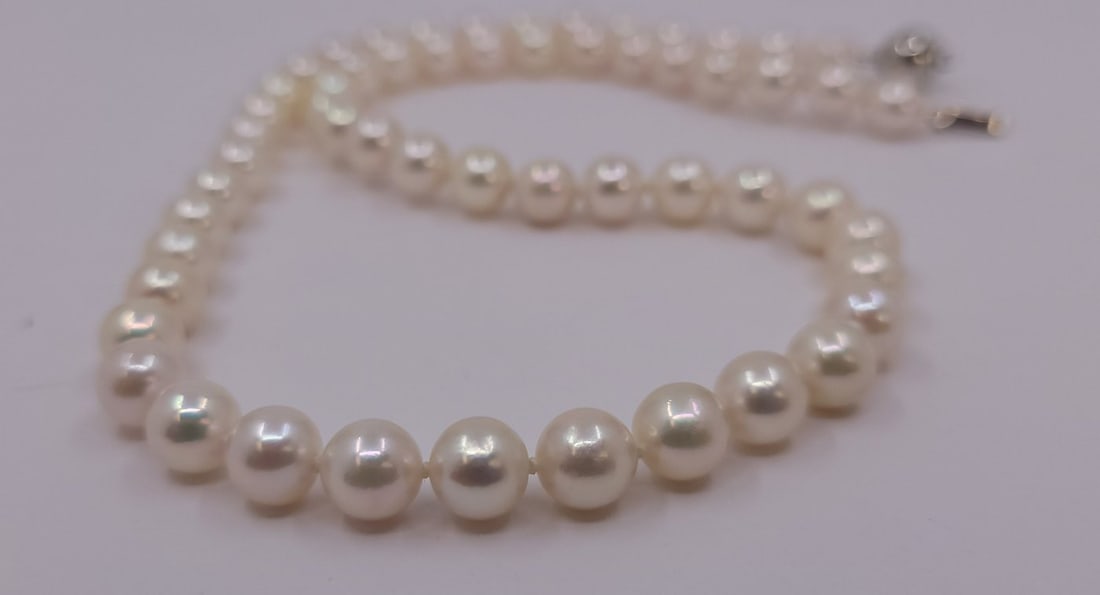 Necklace - 7x7.5mm Akoya Pearls - 14