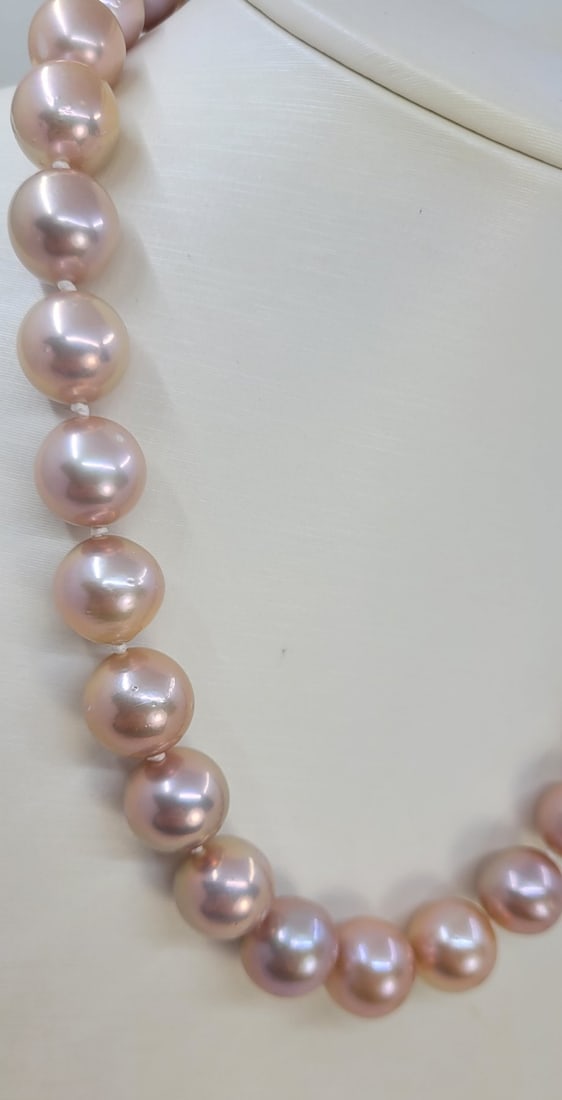 Necklace Huge 12x15mm Round Edison Pearls - 4