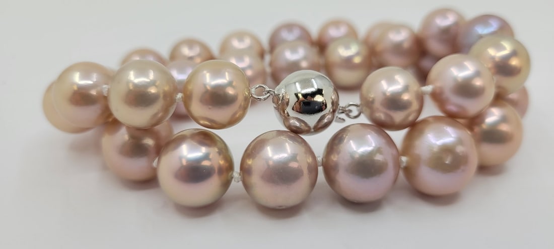 Necklace Huge 12x15mm Round Edison Pearls - 8