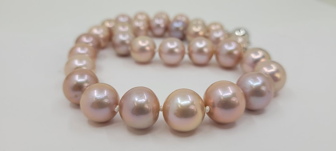 Necklace Huge 12x15mm Round Edison Pearls - 9