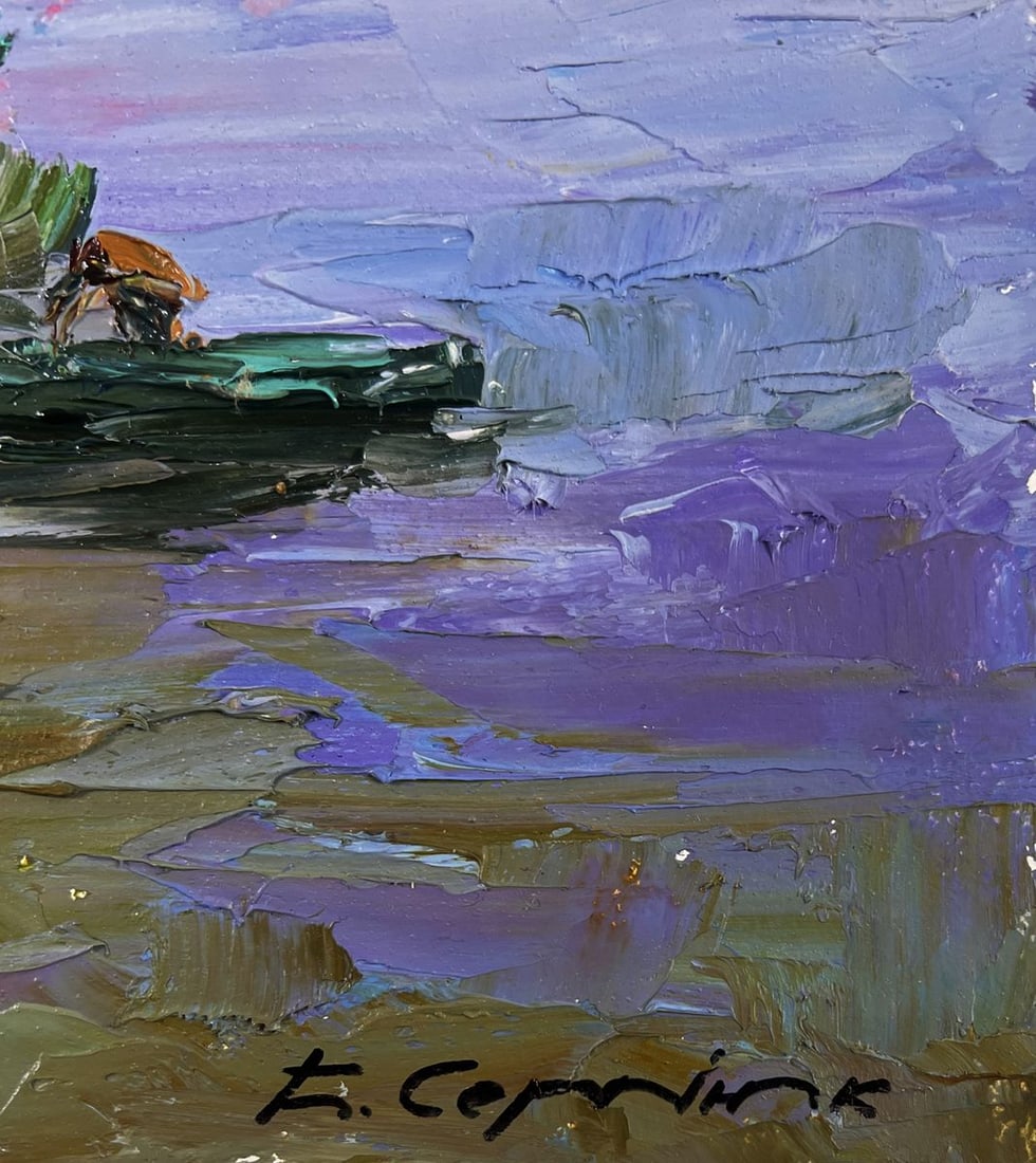 Oil painting Thoughts of a lonely fisherman Boris Serdyuk - 9