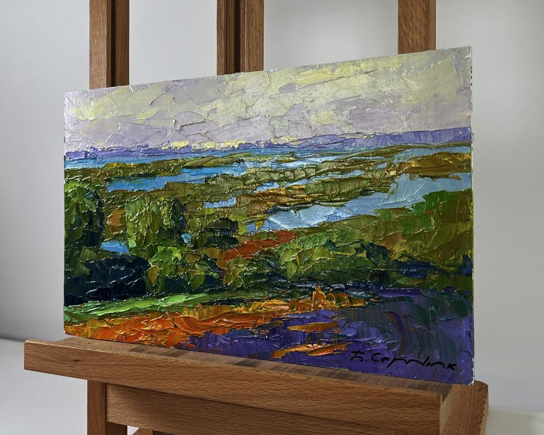 Oil painting Fishing on the lakes Boris Serdyuk - 2