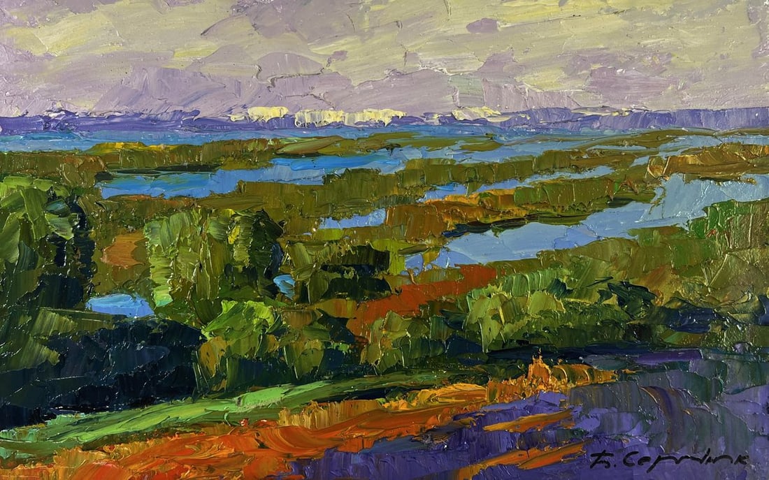 Oil painting Fishing on the lakes Boris Serdyuk - 3