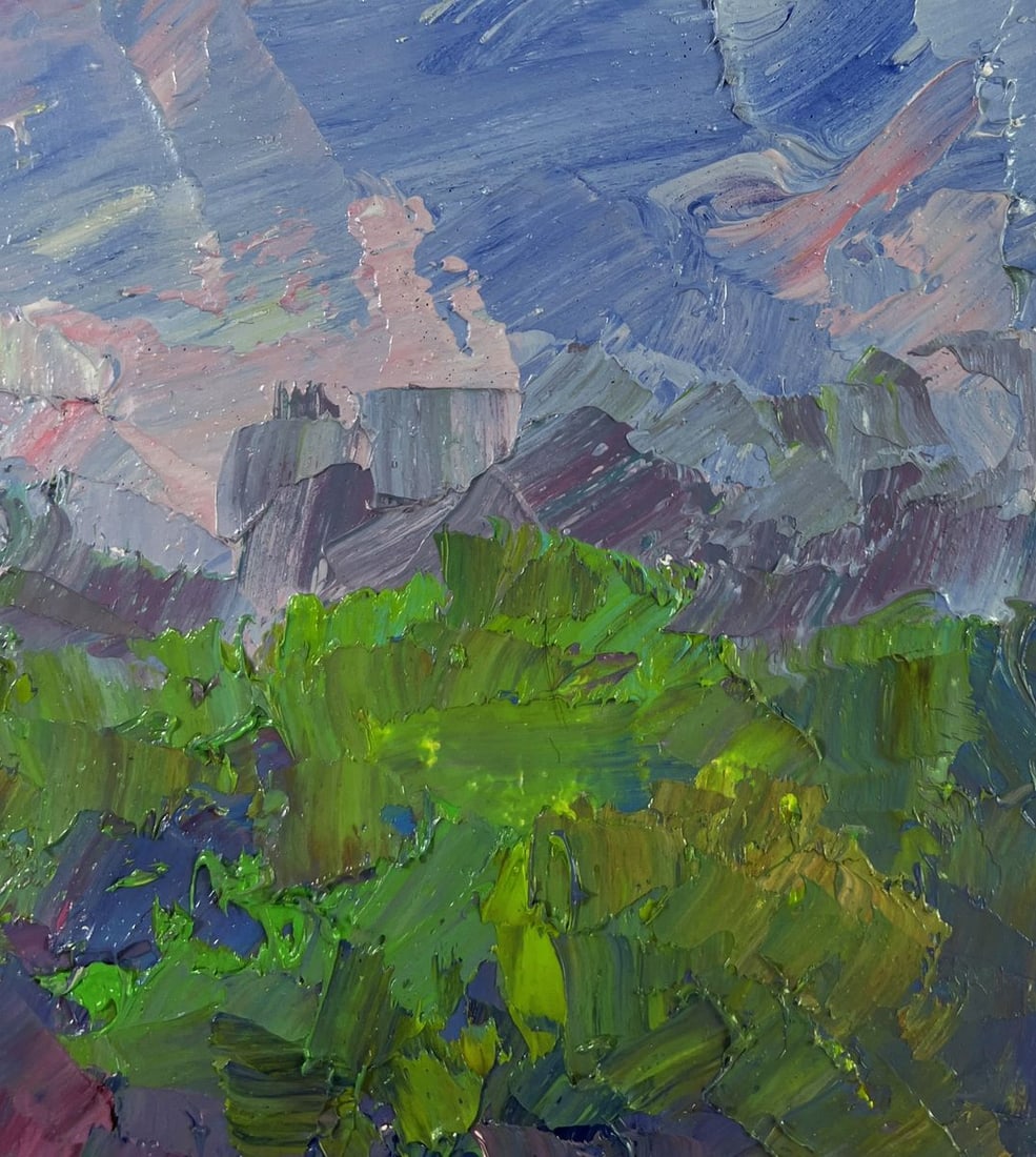 Oil painting Morning walk along the river Boris Serdyuk - 4