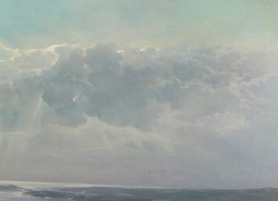 Oil painting View of the river Vasily Korkishko - 5