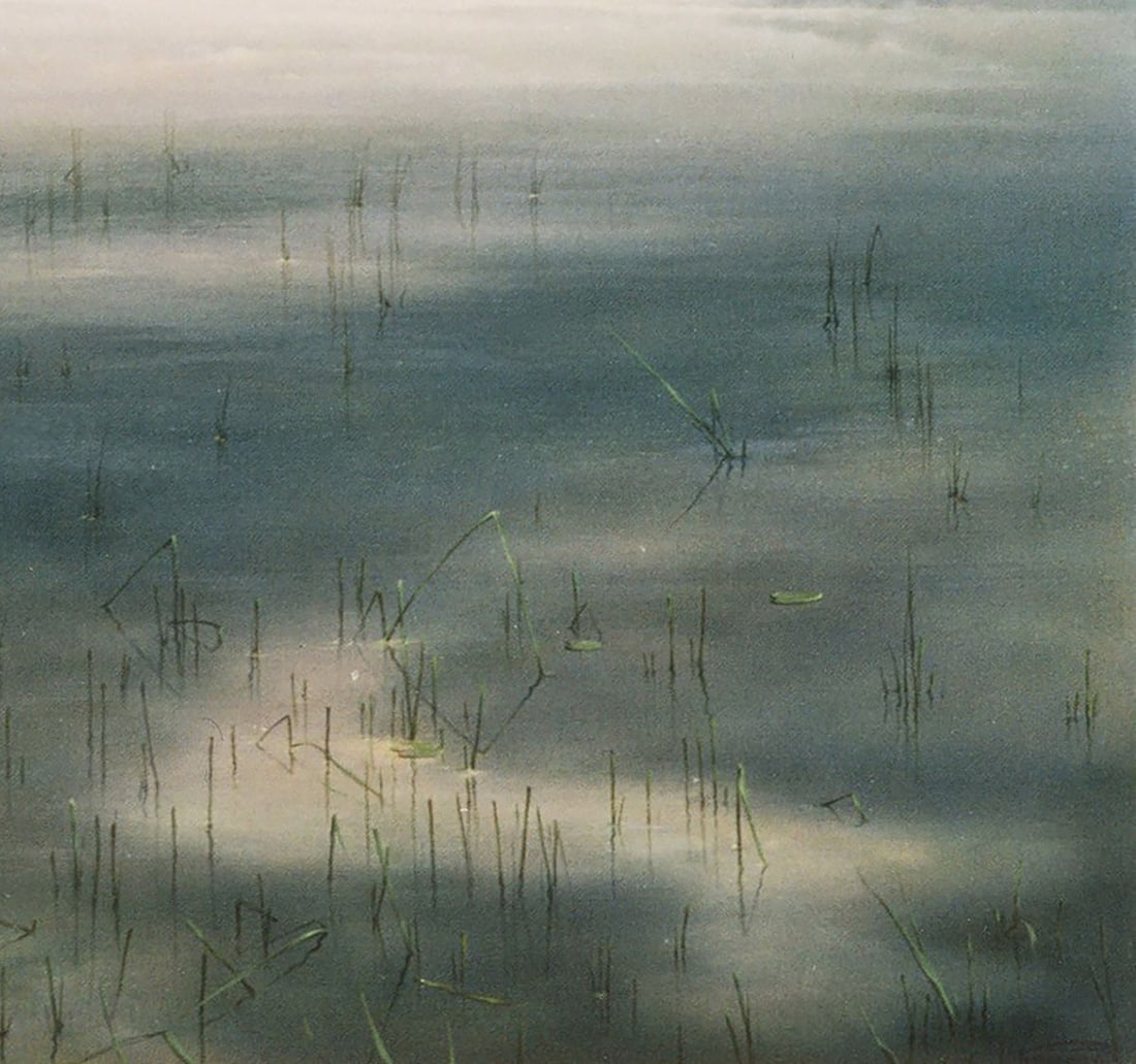 Oil painting Foggy morning by the river Vasily Korkishko - 2