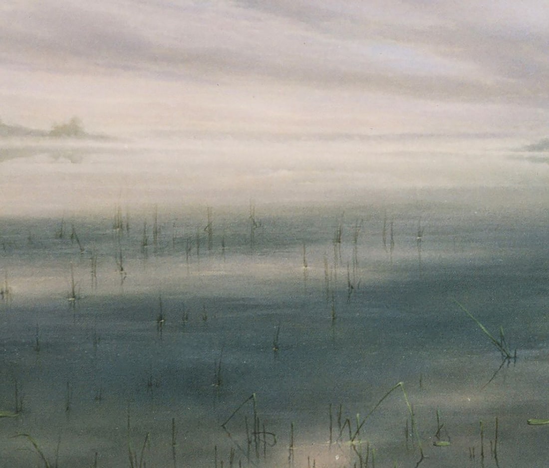 Oil painting Foggy morning by the river Vasily Korkishko - 6