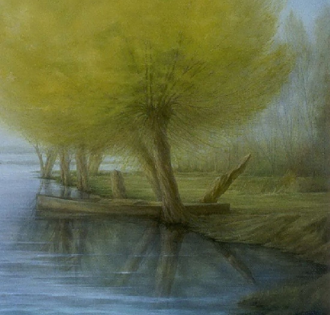 Oil painting Quiet river bank Vasily Korkishko - 2