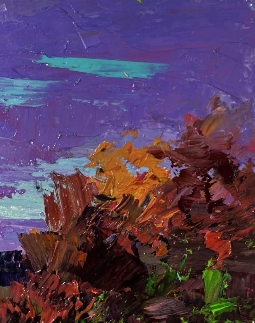 Oil painting Autumn colors in warm evening light Boris Serdyuk - 4