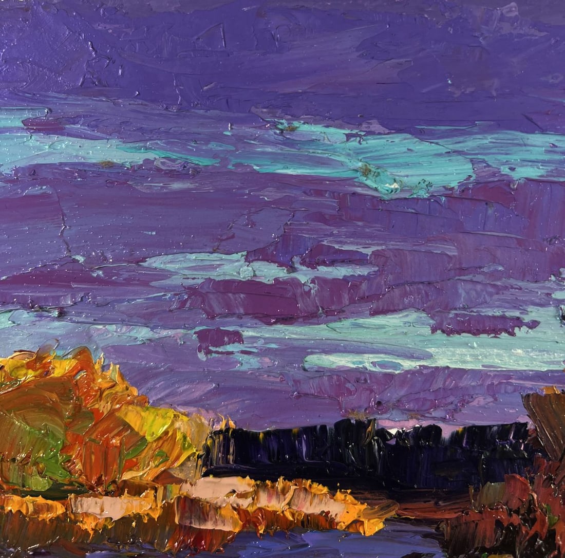 Oil painting Autumn colors in warm evening light Boris Serdyuk - 5