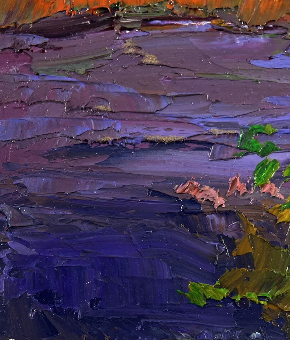 Oil painting Autumn colors in warm evening light Boris Serdyuk - 7