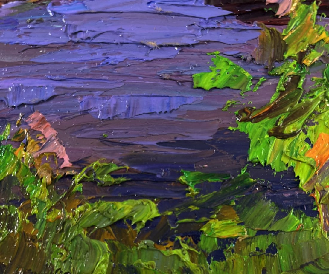 Oil painting Autumn colors in warm evening light Boris Serdyuk - 8