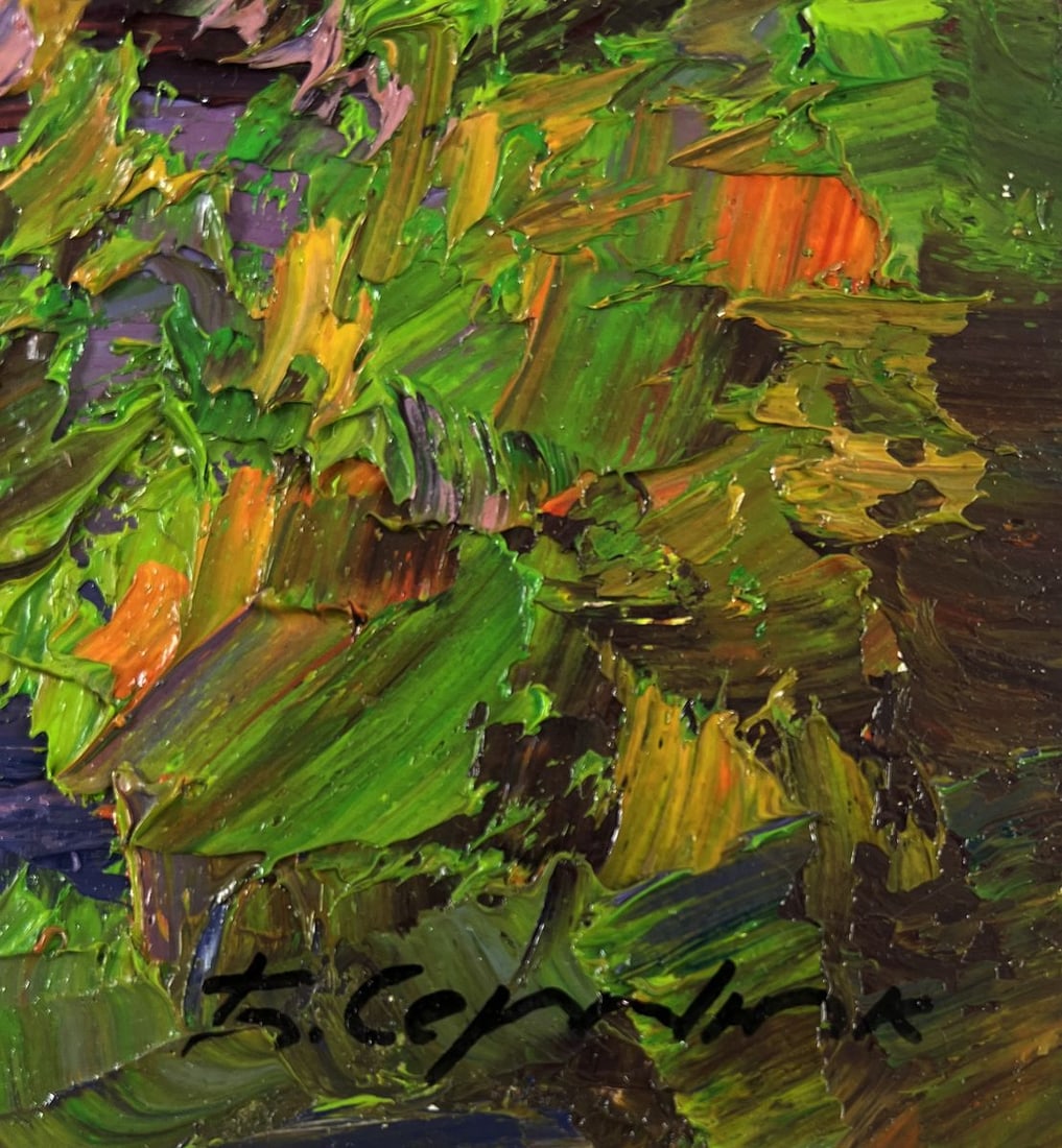 Oil painting Autumn colors in warm evening light Boris Serdyuk - 9