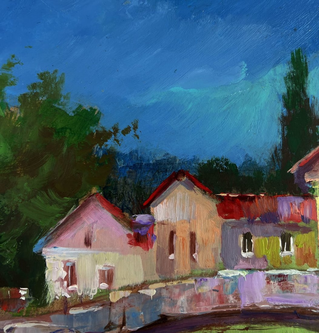 Oil painting Relaxing by the river on a summer day Yuriy Suprunchuk - 5