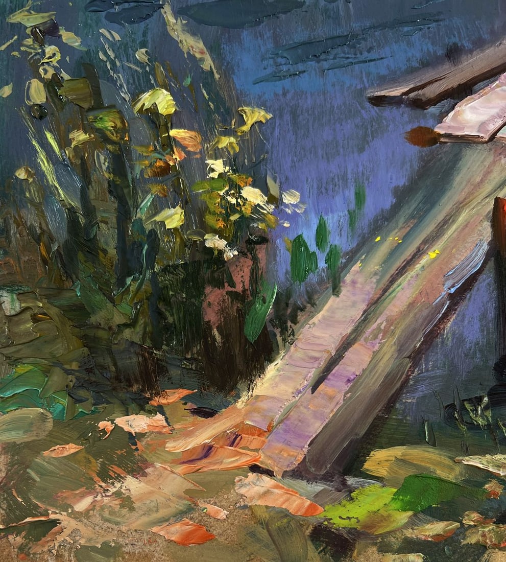 Oil painting Girls are walking by the river Yuriy Suprunchuk - 7