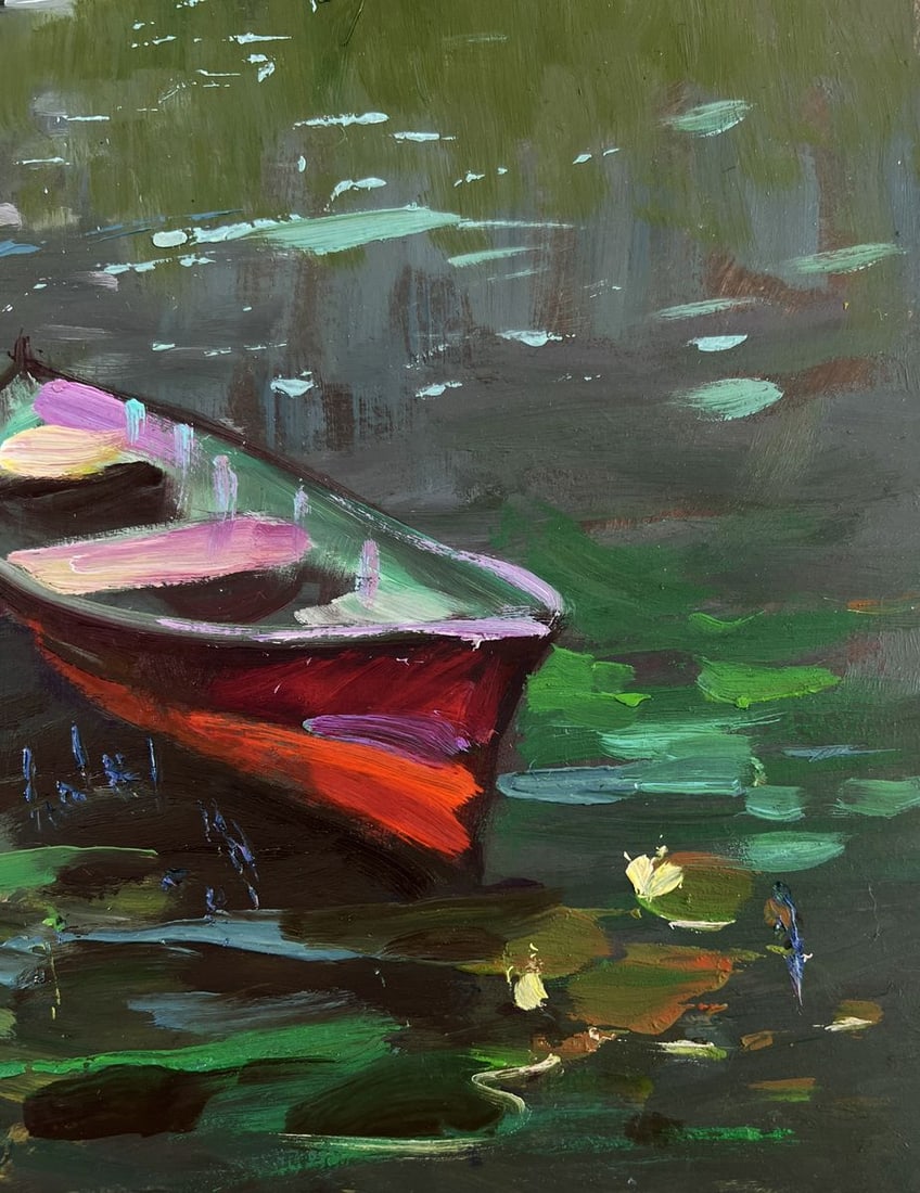 Oil painting Girls are walking by the river Yuriy Suprunchuk - 9