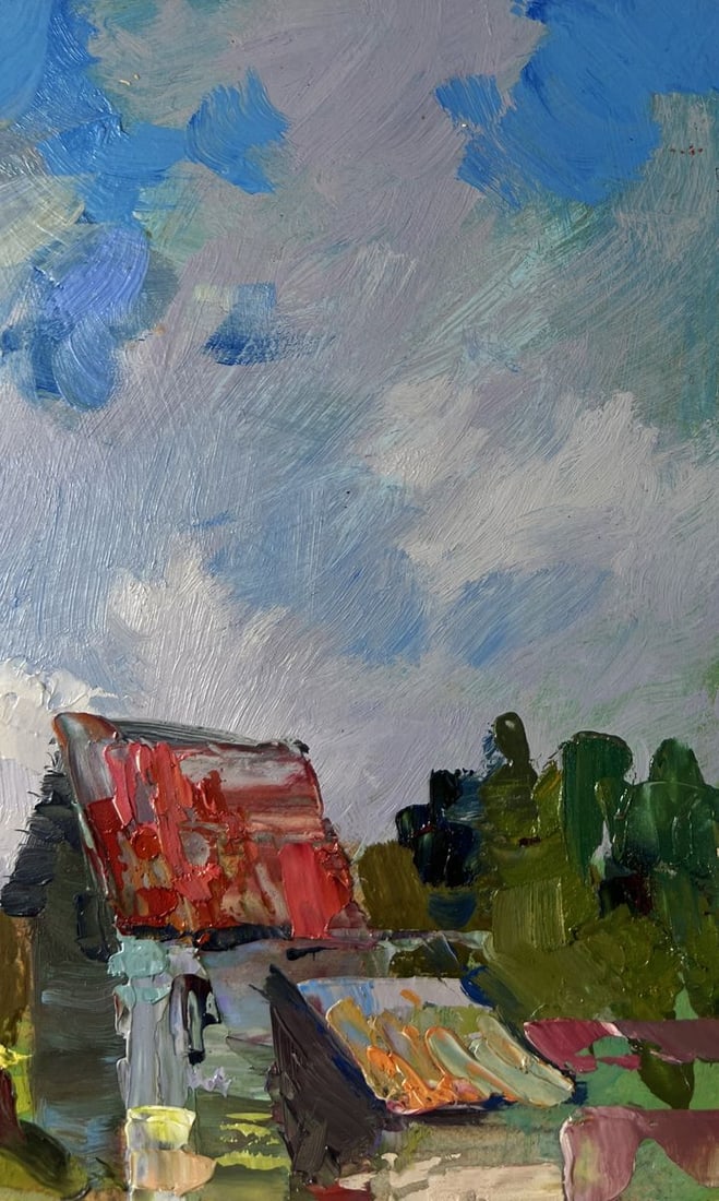 Oil painting Fishermen resting near the shore Yuriy Suprunchuk - 4