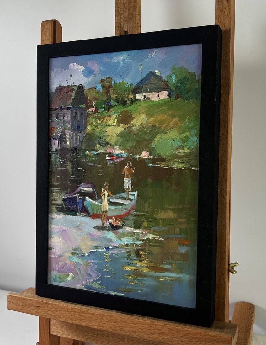 Oil painting Girls sailing in a boat Yuri Suprunchuk - 2