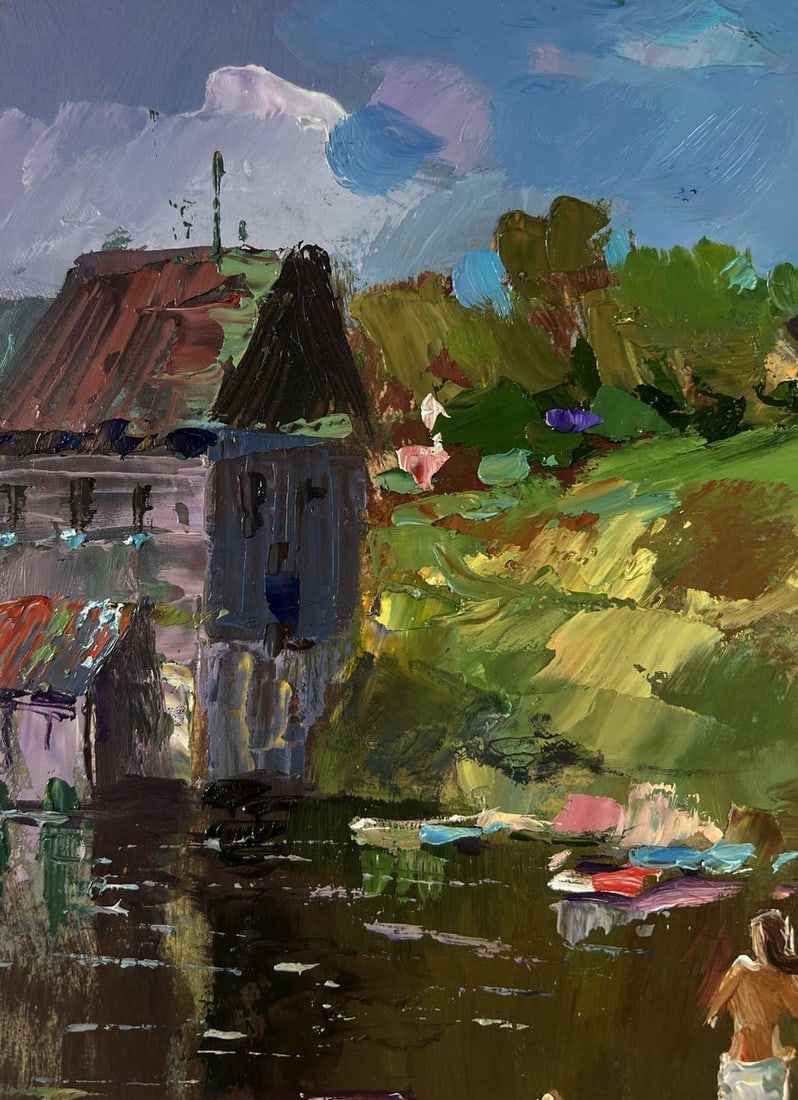 Oil painting Girls sailing in a boat Yuri Suprunchuk - 5