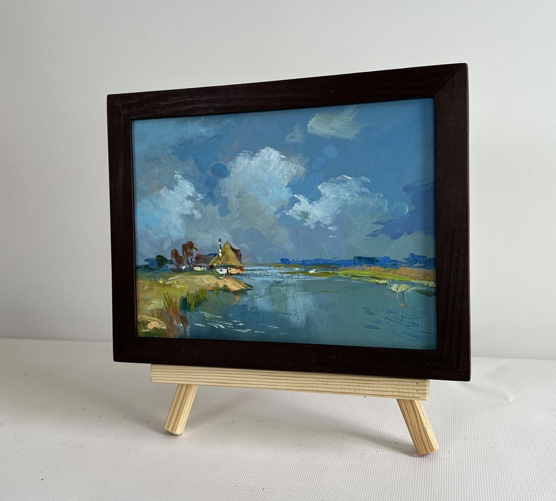 Oil painting Summer flood of the river Yuriy Suprunchuk - 2