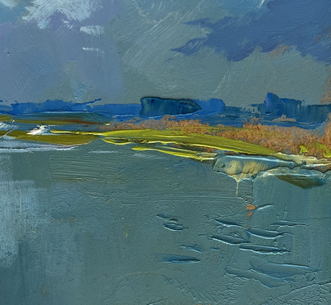 Oil painting Summer flood of the river Yuriy Suprunchuk - 4