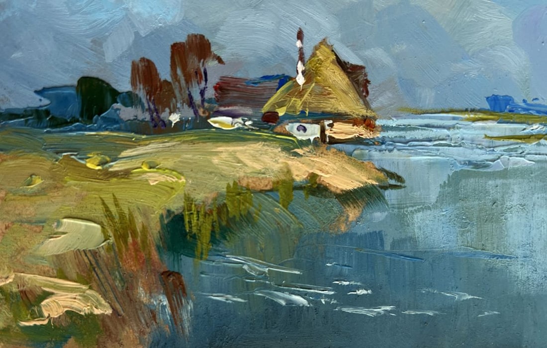 Oil painting Summer flood of the river Yuriy Suprunchuk - 7