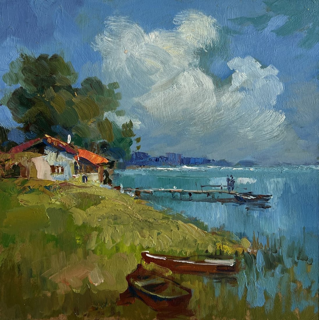 Oil painting House near the river Yuriy Suprunchuk - 3