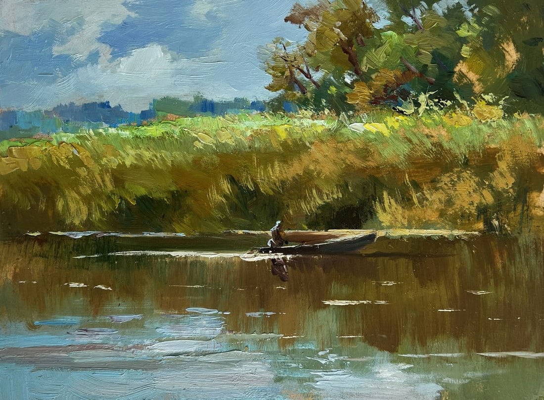 Oil painting Enjoying the natural silence Yuriy Suprunchuk - 3