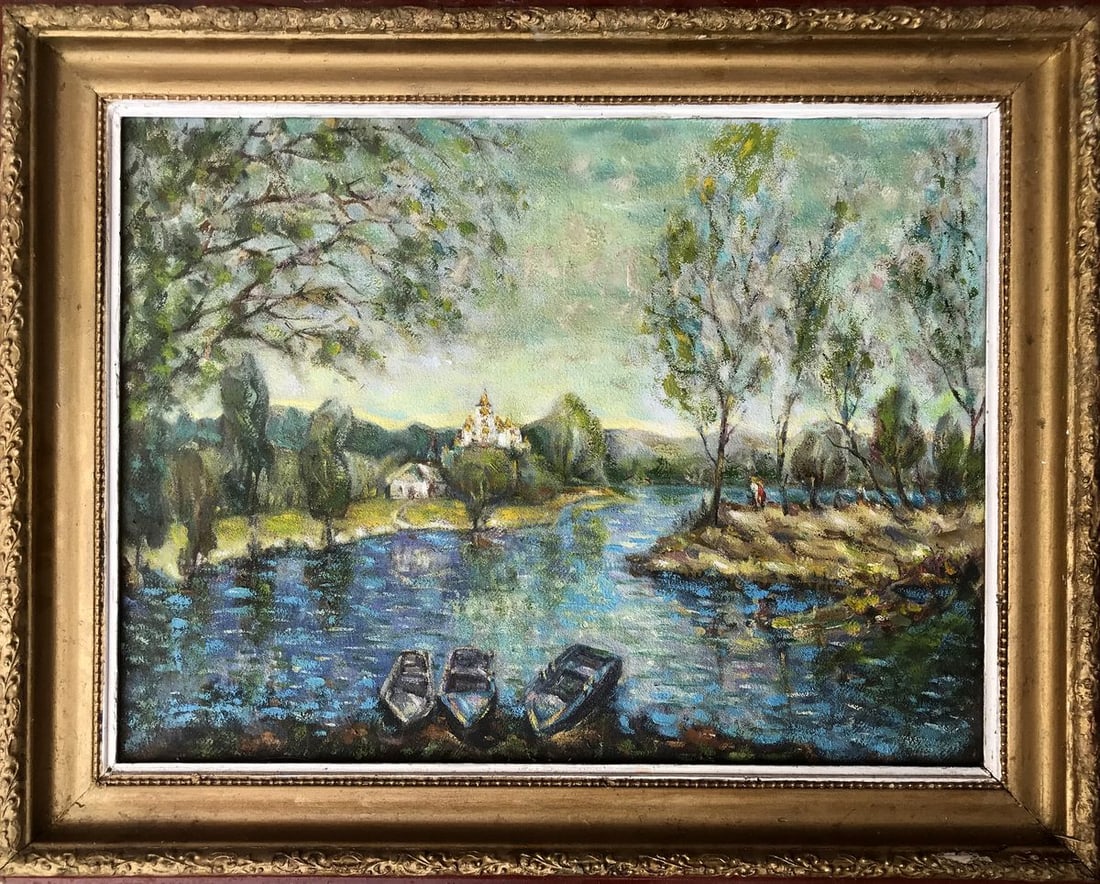 Oil painting Summer day Shapoval Ivan Leontyevich: Title: Oil painting Summer day Shapoval Ivan Leontyevich Description: NoAAA2988"Summer Day" is an exquisite oil painting that captures the tranquil beauty of a serene landscape. The canvas portrays a