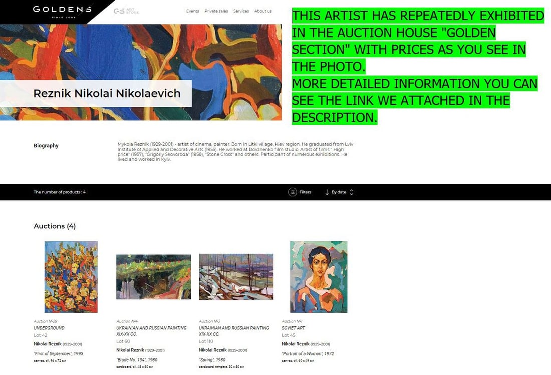 Oil painting Autumn silence Mykola Reznik - 7