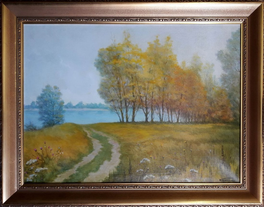 Oil painting Autumn Korkishko Vasily: Title: Oil painting Autumn Korkishko Vasily Description: NoKork 97 *** ABOUT THIS PAINTING *** * TITLE: "Autumn" * ARTISTS: Korkishko Vasily * SIZE: 50x70 cm/'19.68x27.55 inches' * MEDIUM: oil, canvas